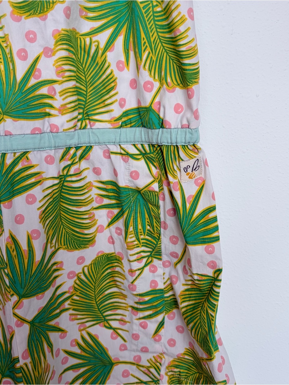 WildFlowers Girls Romper Size 10 Palm Leaf Tropical Print Ruffle Boutique - Picture 2 of 8